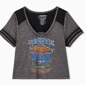 Cropped Boston Vintage Football Tee